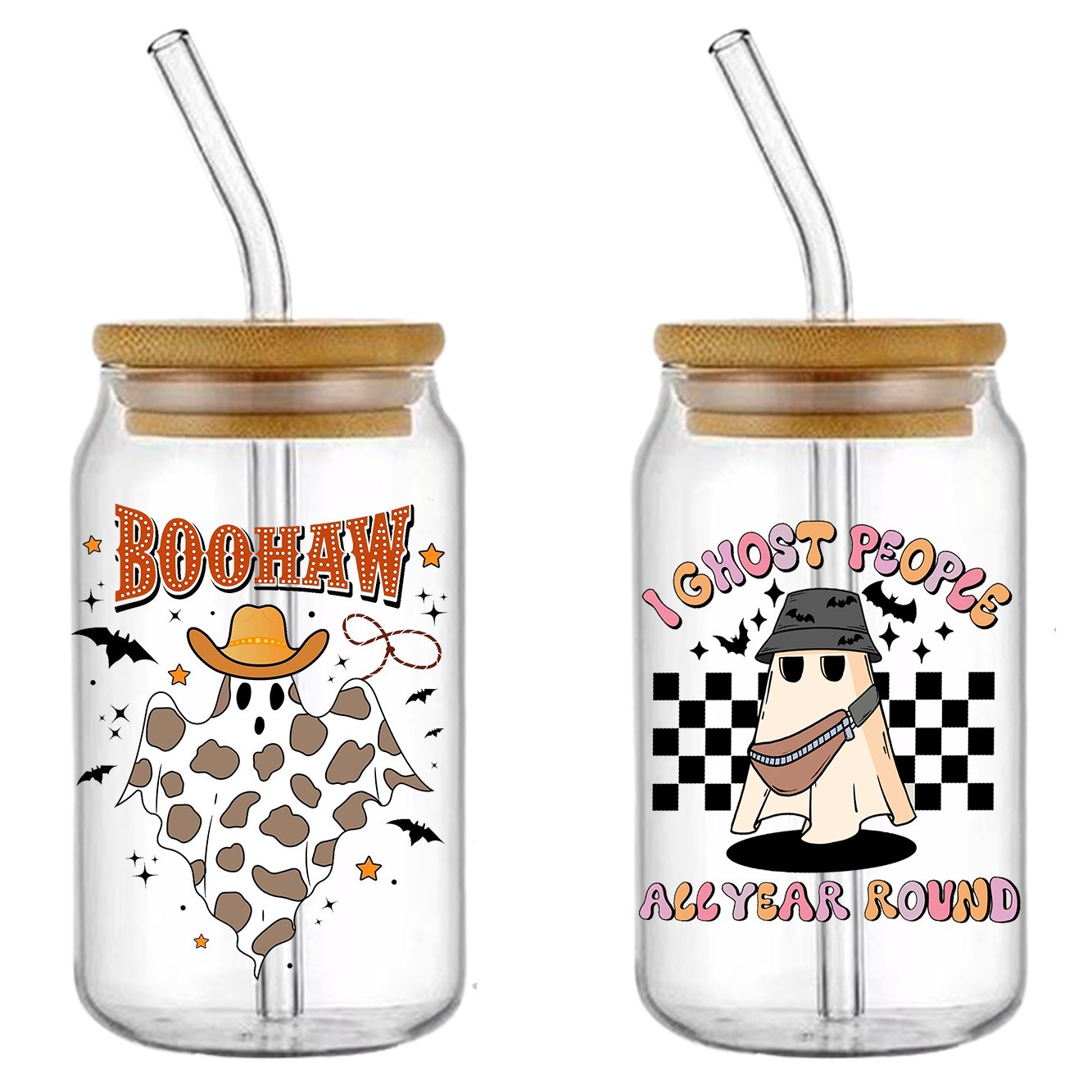 Custom UV DTF stickers Halloween for tumblers cups 16oz 20oz UV DTF Cup Wrap Transfers Heat Transfer Printing UV DTF transfers