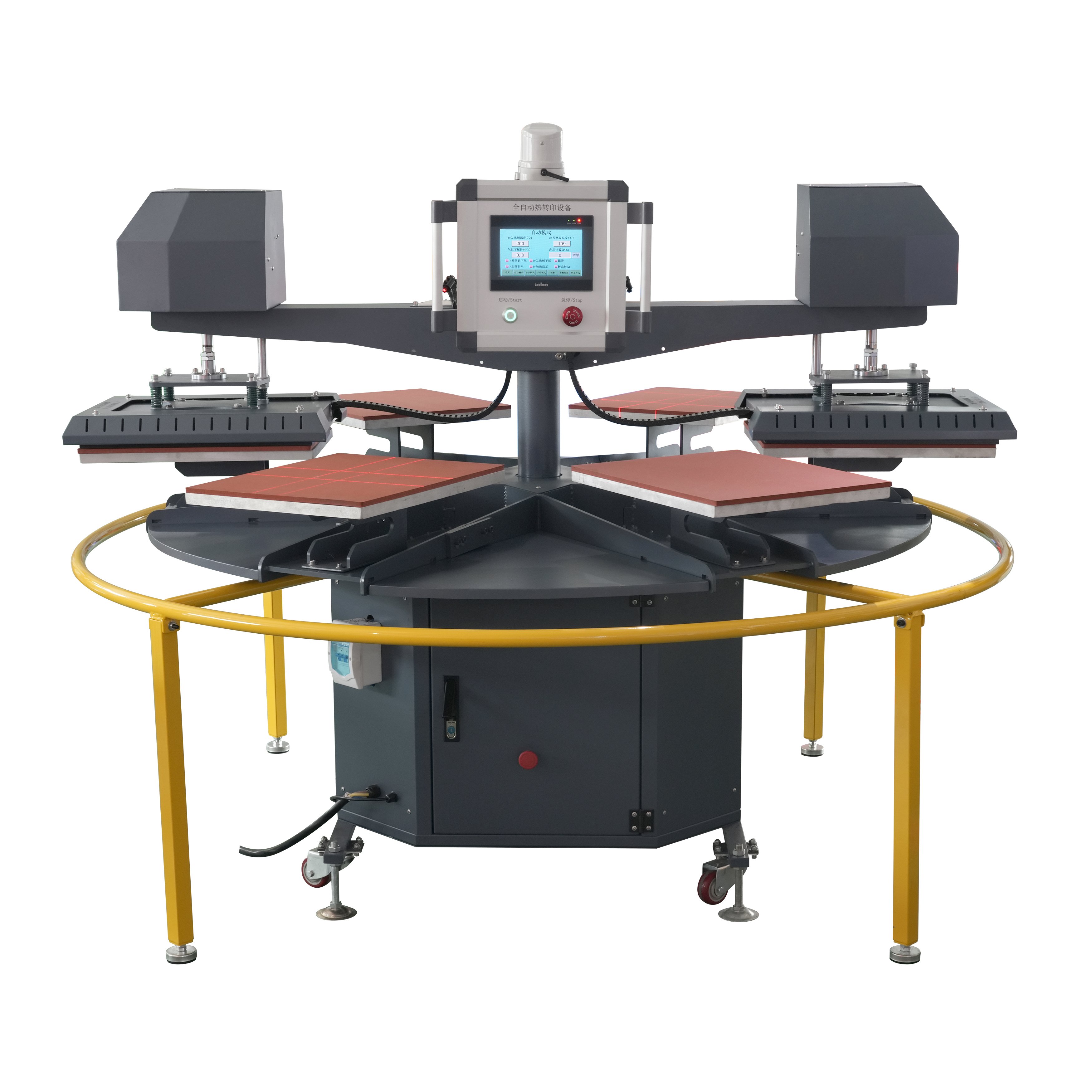 New Arrival 40*50cm 40*60cm Fully Automatic 6 Six Stations Heat Transfer Printing Press Machine