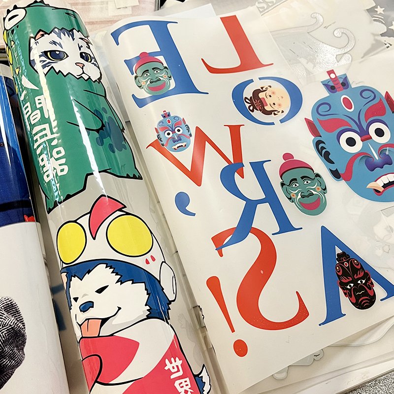 Wholesale Custom Logo Pattern DTF Film Transfers HTV Heat Transfer Vinyl Printing for T-shirt Garment Clothing Bag Customization