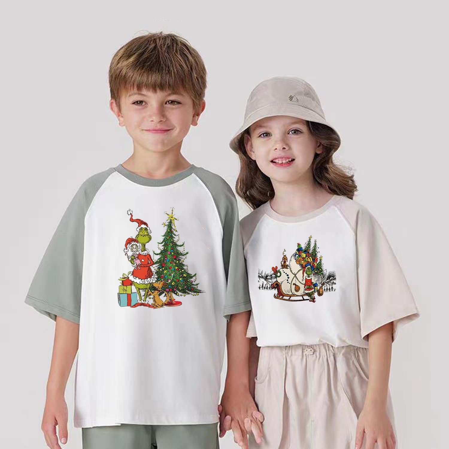 Xmas Green Monster Designs Heat Transfer Stickers for Clothing Merry Christmas Vinyl Stickers Cartoon Appliques for T-Shirt DIY