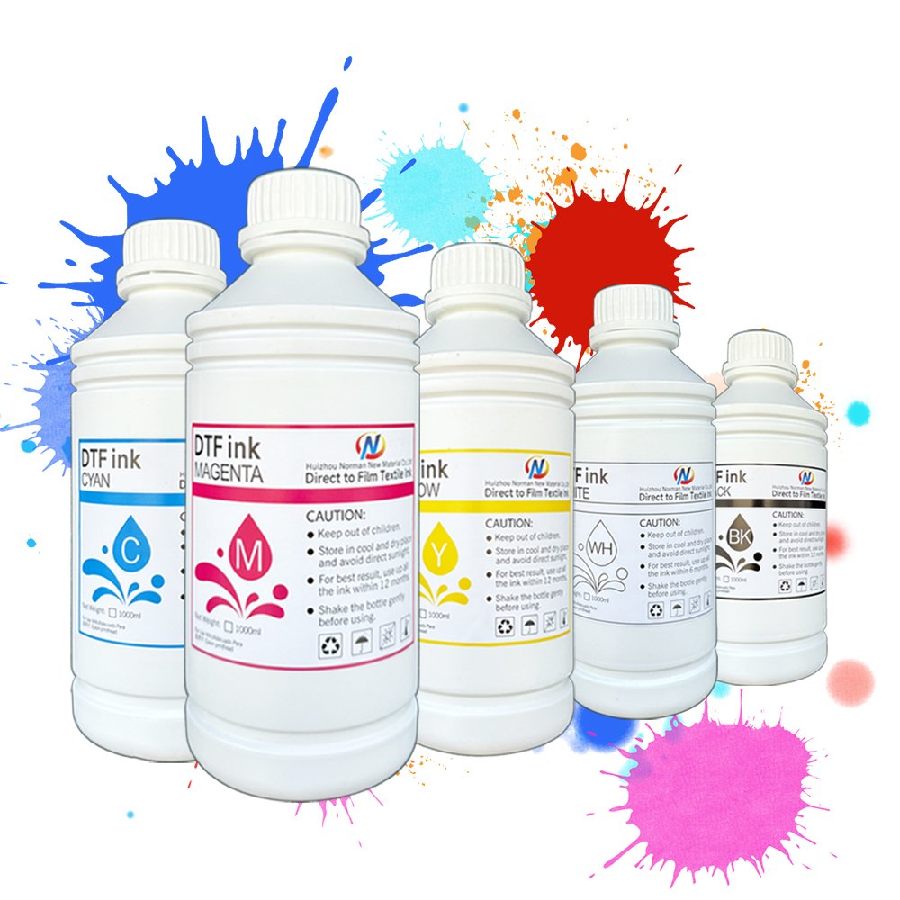 Premium DTF Ink and Film for Digital Printing Bright Colors, Fast Drying, Cold/Hot Peel, Ideal for T-Shirt Transfers