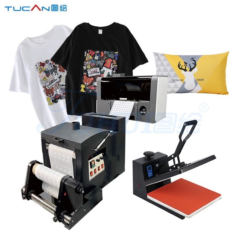 whole set DTF printer A3 DTF printer t-shirt printing machine pet film heat transfer printer