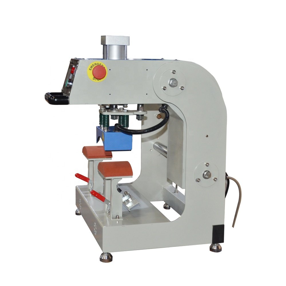 Double Station Auto Open Upper Slide Garment Caps Label Brand transfer printing Press Heat transfer Machine For 8x14cm