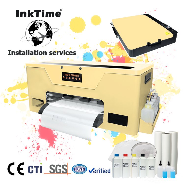 A3 30cm PET Film DTF Transfer Printer dtf t shirt epsn Tshirt Printing Machine with drying