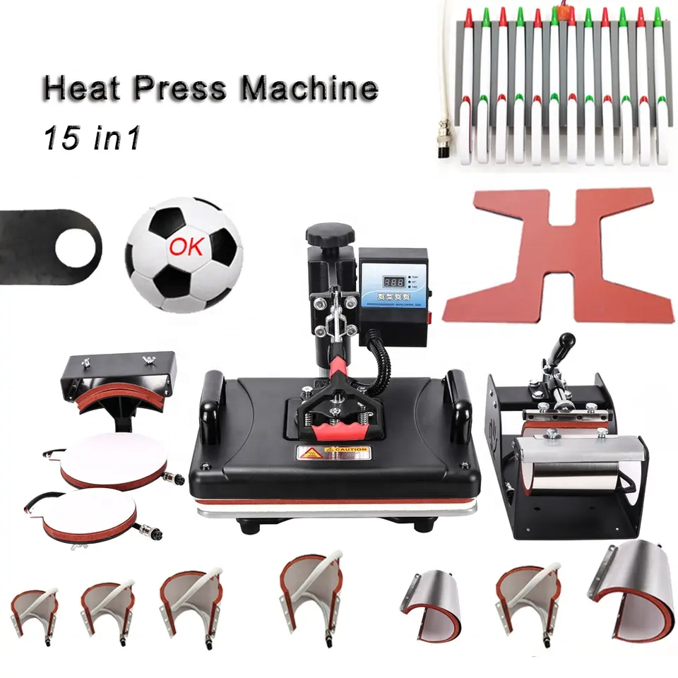 Heat Transfer Printing Machine Sublimation Machine 15 in 1 Combo Heat Press Machines