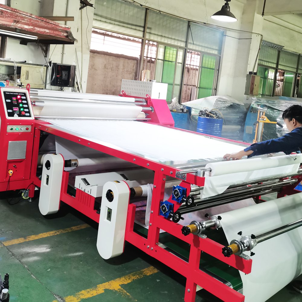 Roll to roll heat transfer machine,large size heat transfer printing machine for sale