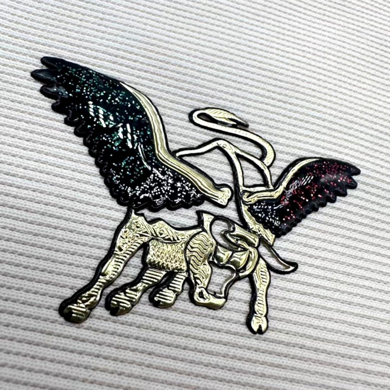Heat Press Metal Badges Wholesale Custom Metallic Logo Letters Patches Tpu Clothing Heat Transfer Iron On Labels For Sportswear