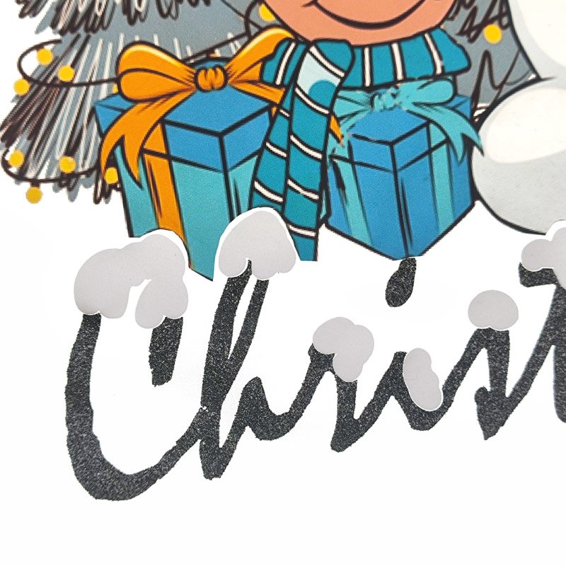 EYD Chenille Merry Christmas Hat Iron On Patches Customized Heat Transfer Logo Custom Dtf Printing Stickers Shirt Patches