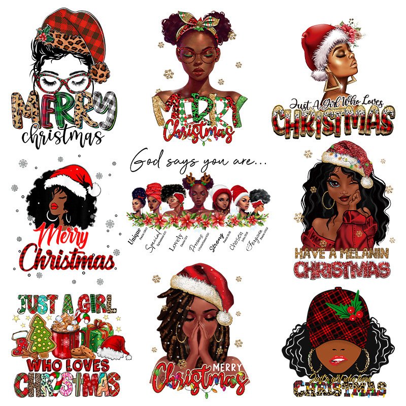 NO MOQ Christmas DTF Transfers Custom Heat Transfer Dtf Transfers Designs Ready To Press For Garment