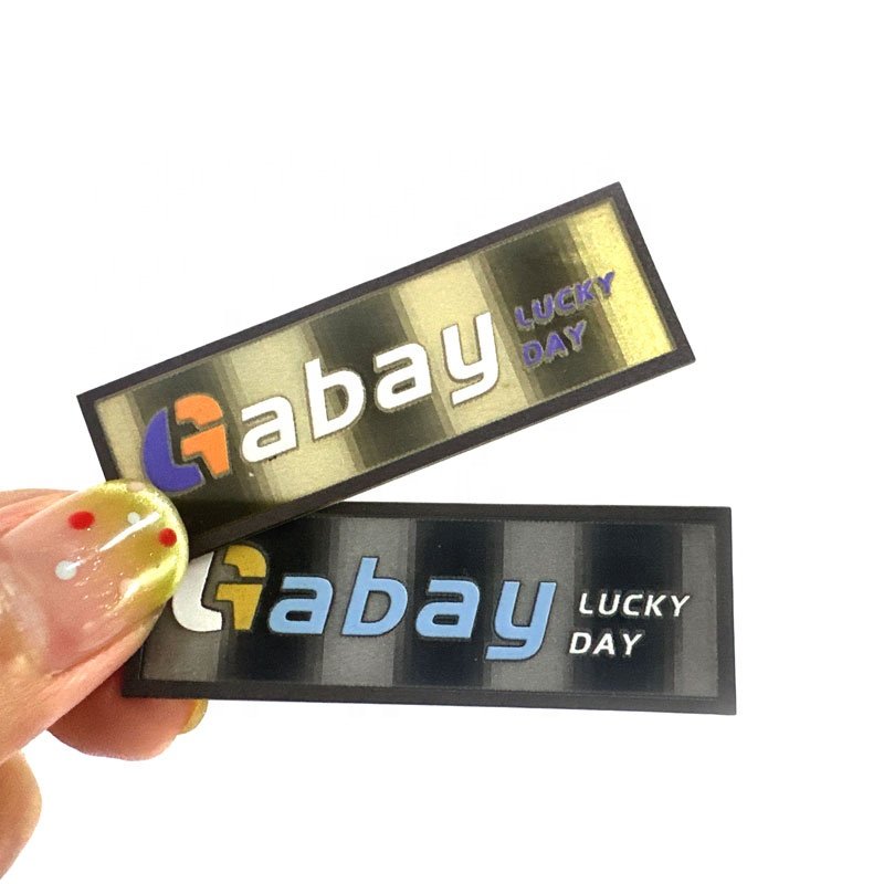 Custom Iron On Embroidered Heat Press Silicon Sticker 3D Silicone Heat Transfer Printing Garment Label Silicone Logo For Clothes