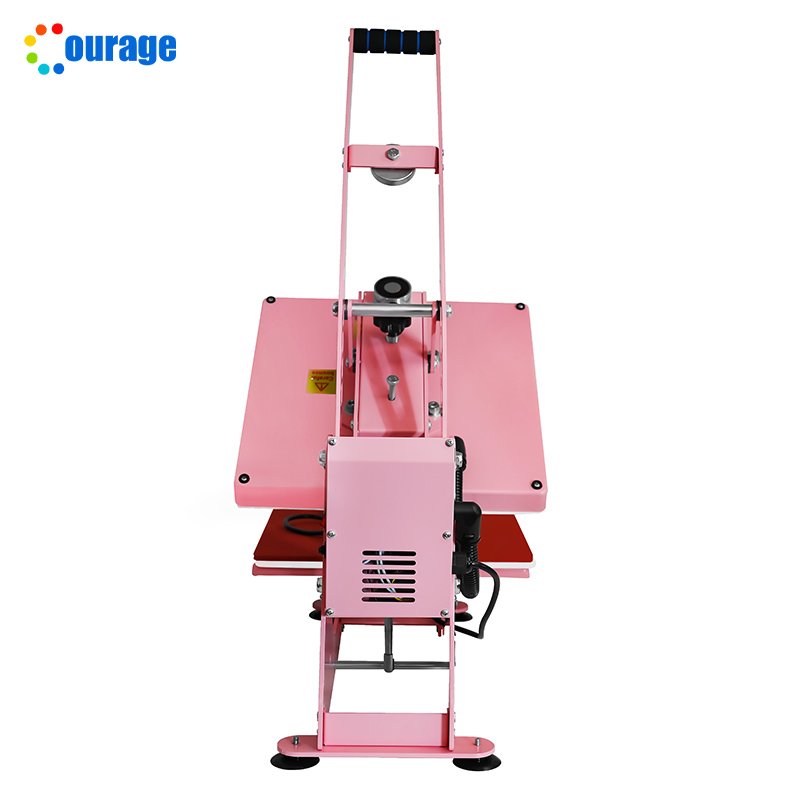 Automatic release 38*38cm sublimation printing heat press machine silding plate pink heat transfer machine