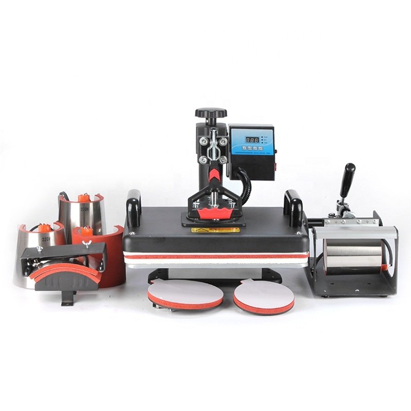 RubySub Combo 8 in 1 Heat Press Machine Mugs Cup T shirt Printing Machine T Shirt Sublimation Machine
