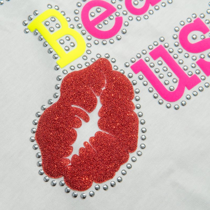 EYD Heat Transfer Embossed Print Patch Iron On Custom Rhinestones T Shirt Hoodie Logo Heat Transfer Printing