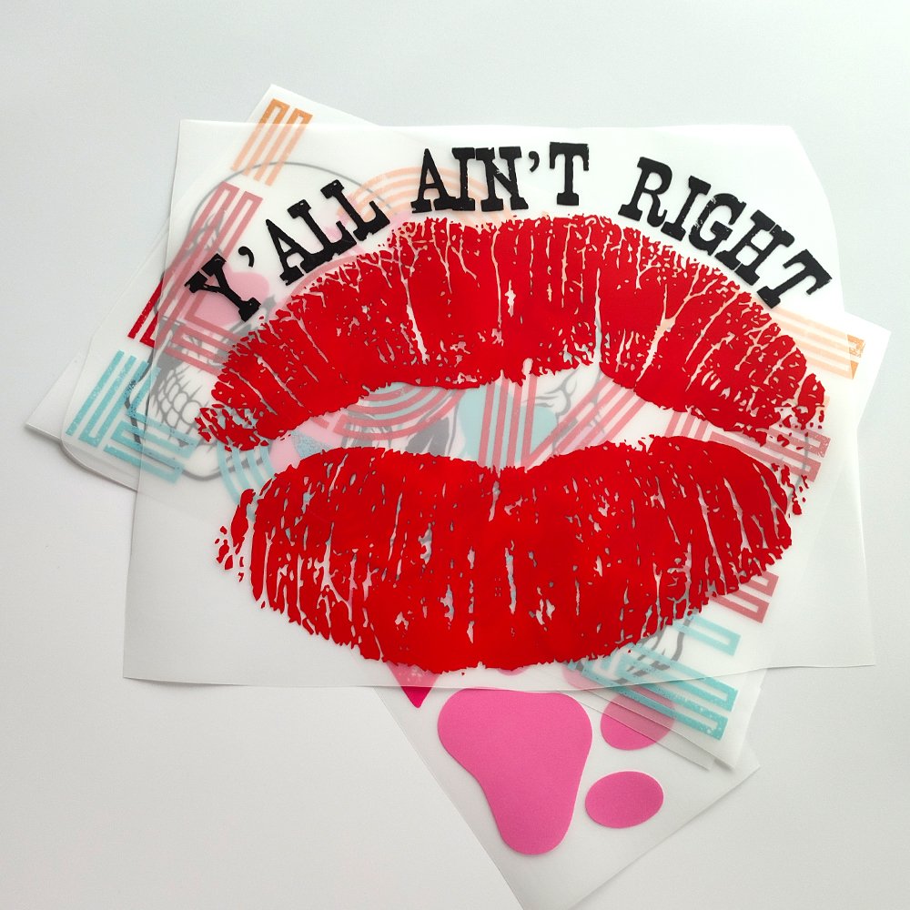 Wholesale Valentine's Day DTF vinyl designs heat transfer printing custom sticker logo dtf heat transfers for t-shirts