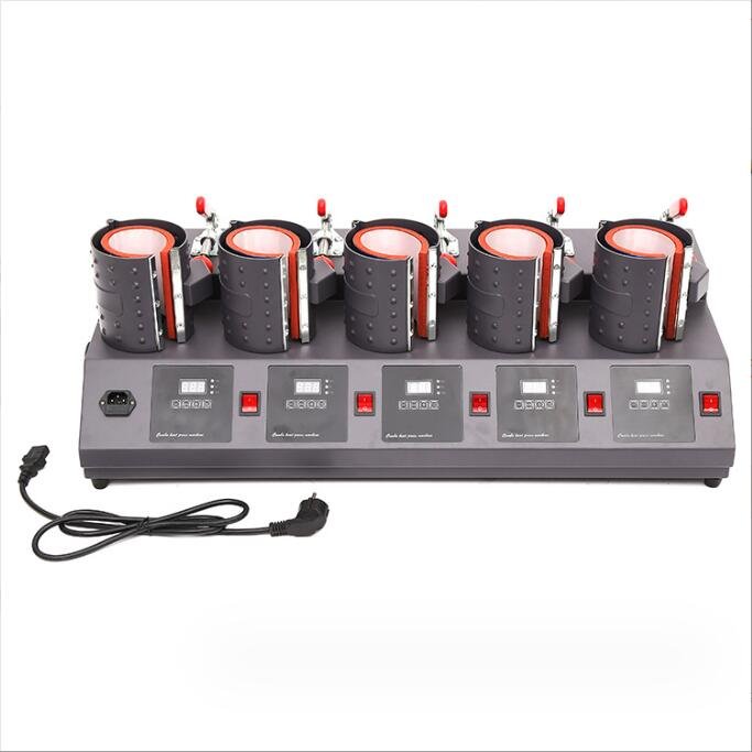 Personalised DIY customised mug machine Multiple work stations Five work stations heat transfer printing mug baking machine