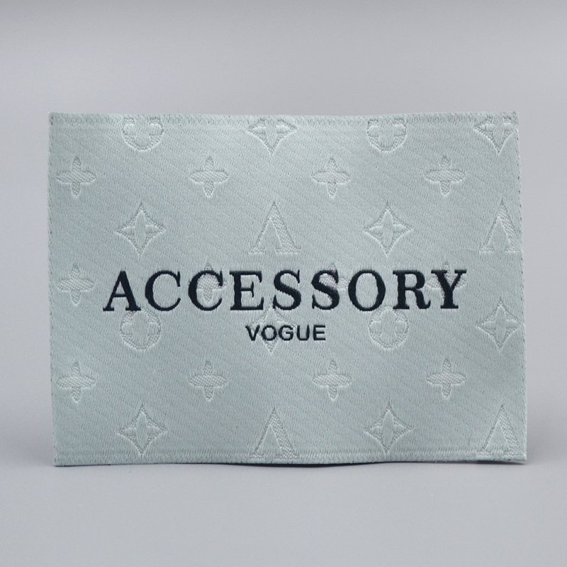 Customize Private High-density Damask Clothing Woven Labels Satin Cloth Main Shirt Neck Tag Garment Label