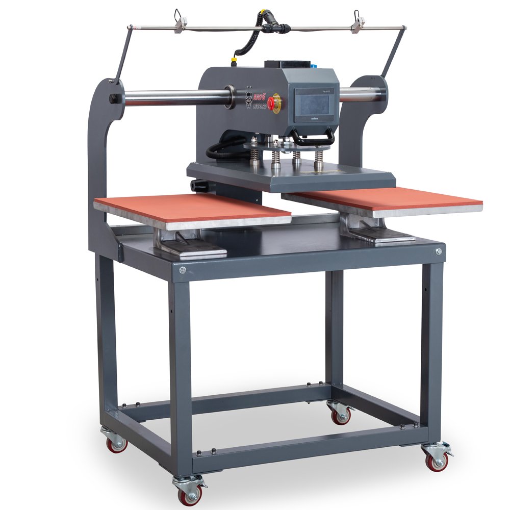 A New Design Up-Slide Pneumatic Double Stations Heat Press Machine for T shirt