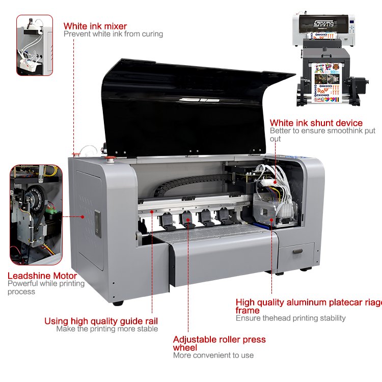 Spring a3 dtf printer 30 cm with shaker in China factory printing machine for t shirt hot sale