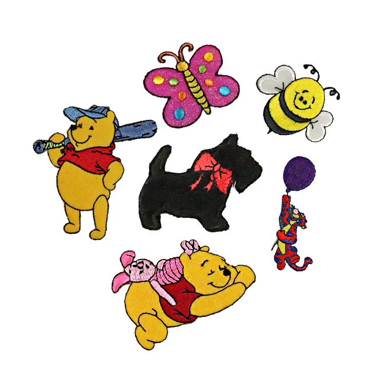 3D Fabric Sew Iron On Applique Patches Custom Logo Embroidery Heat Transfer For Hoodie Jacket Trucker Hat