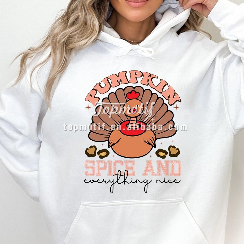 High Quality Custom Pumpkin Turkey Heat Transfer labels Thanksgiving DTF Heat Transfer Designs