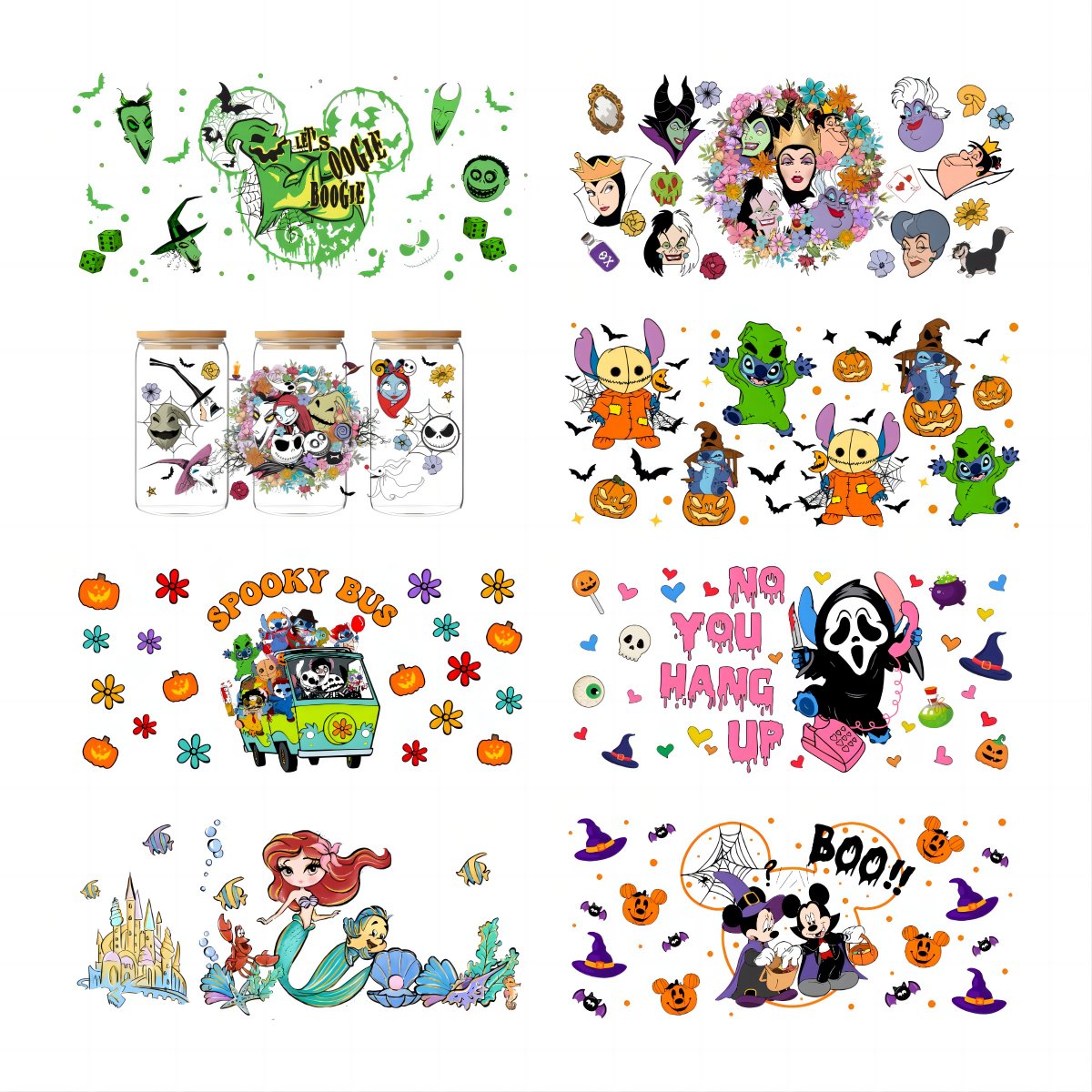 Wholesale 5000+ Design High Quality UV Dtf Libbey Wrap Transfers 40oz 24oz 20oz 16oz Cartoon UV DTF Transfer Printing For Cups