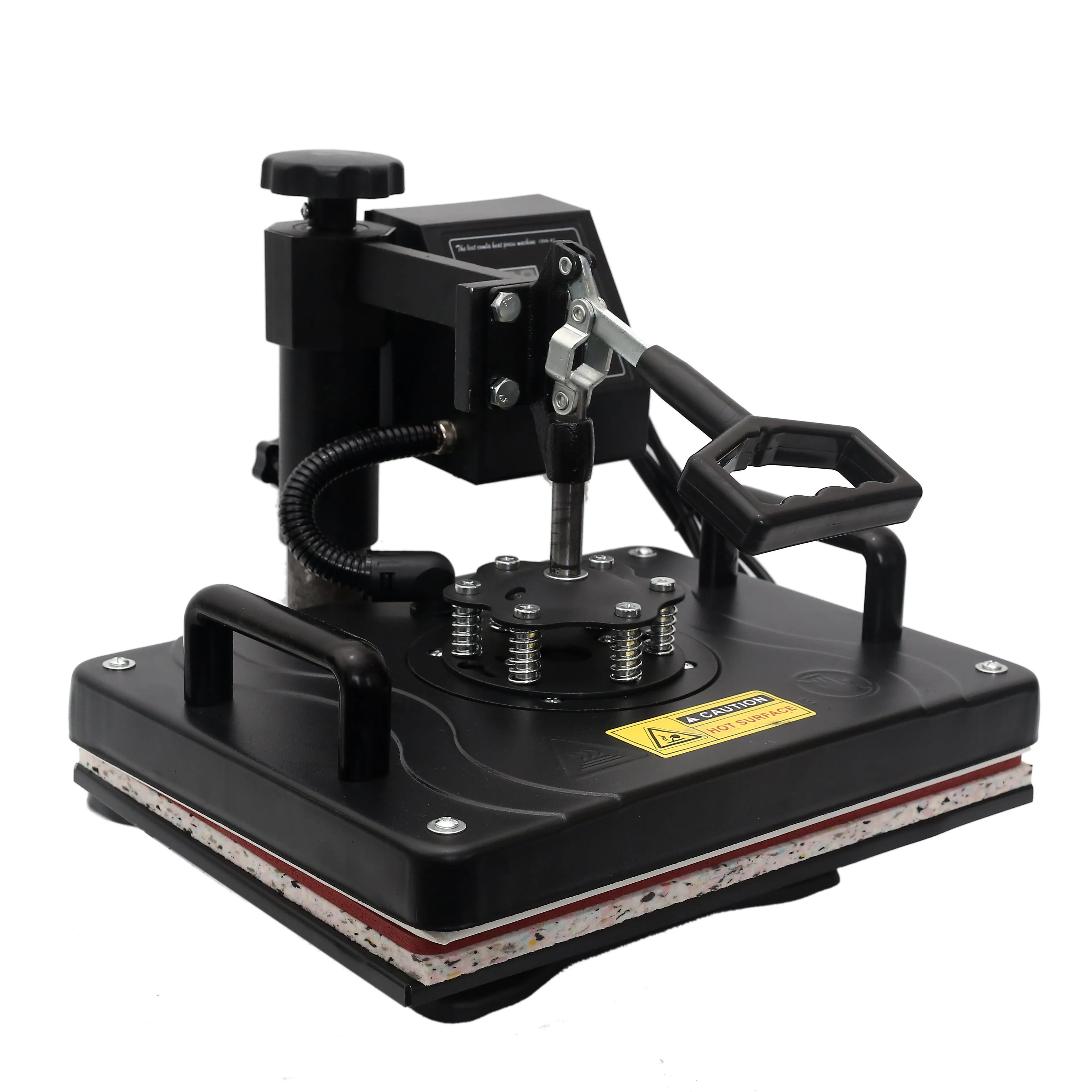 8in1 38*38CM Combo Automatic & Manual Grade Electric 220V Flatbed T-shirt Press for Garment Industries Used Transfer Printing