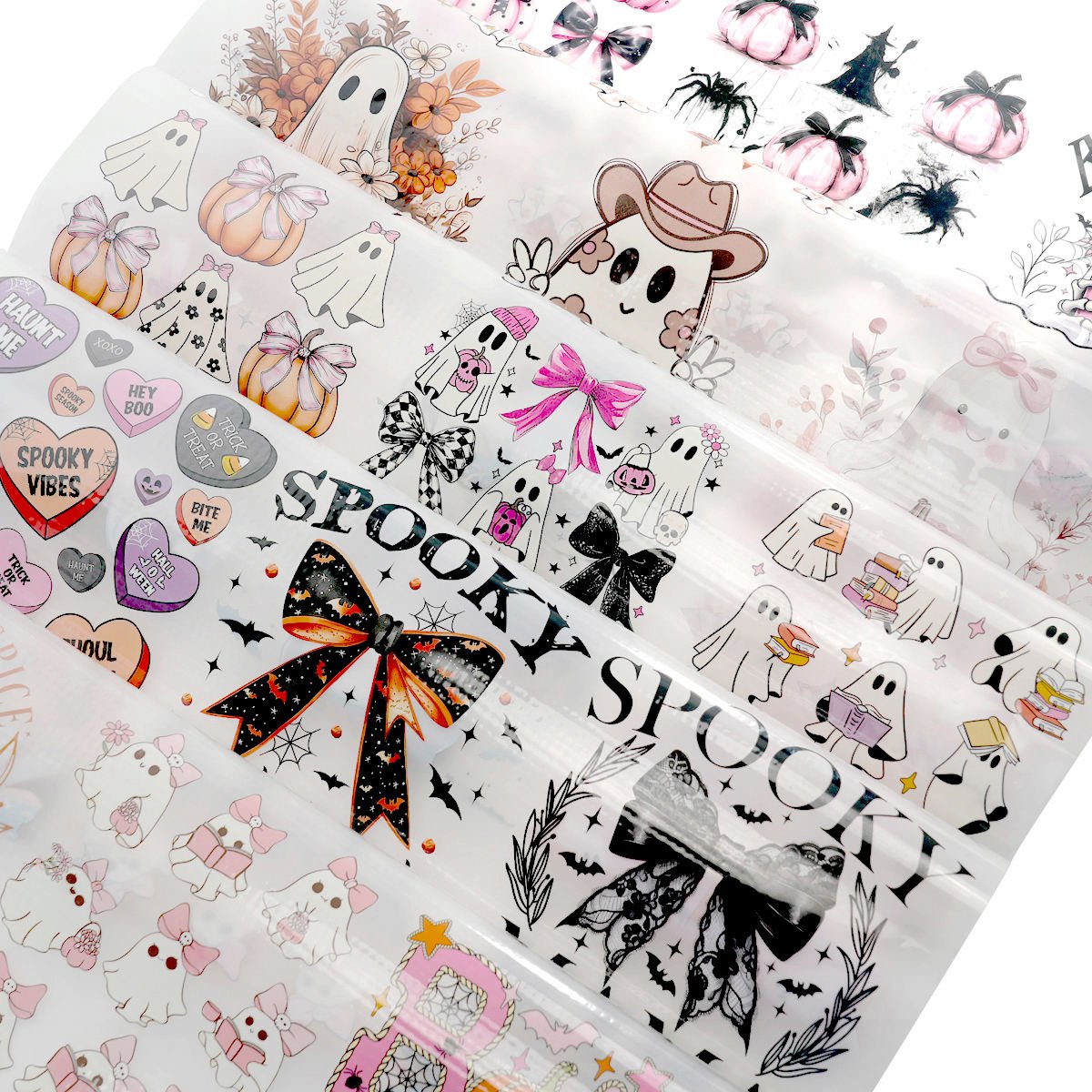 wholesale NO Moq DTF Stickers Halloween Custom Heating transfer Easy-to-Press Screen Printing for T-Shirts Tumblers Garments
