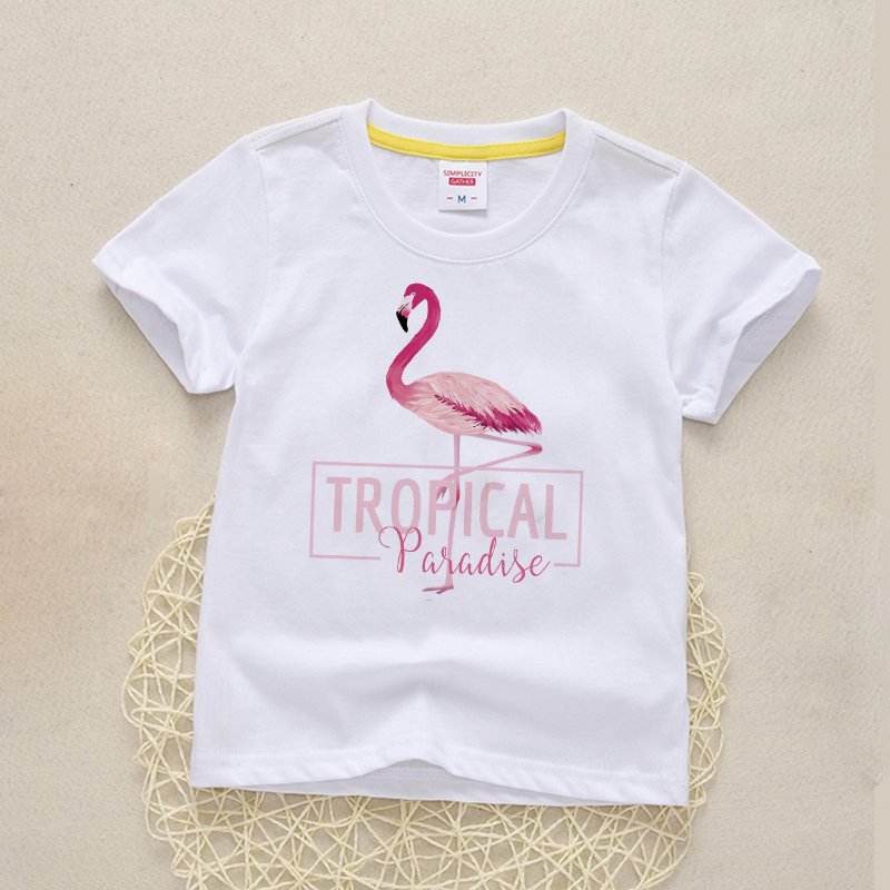 2025 new style Iron on Lovely Flamingo Patches for Girl Clothing DIY T-shirt Stickers heat transfer printing on Clothes Washable