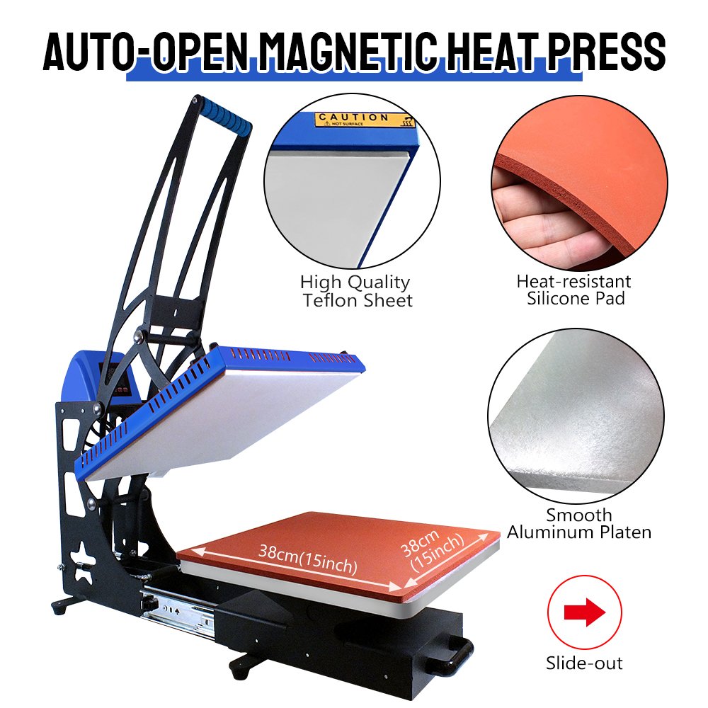 Xingyan Auto-open Magnetic Heat Press with Drawer 38*38 cm T-shirt Transfer Printing Heat Press Machine