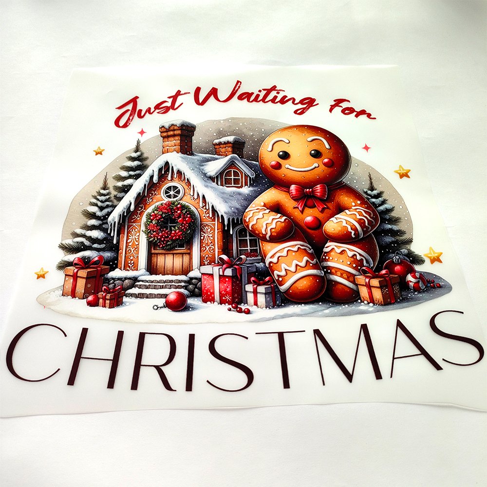 High Quality Cartoon Christmas Heat Press Transfers Stickers Custom Santa Plastisol Heat Transfers DTF Transfers For T Shirts