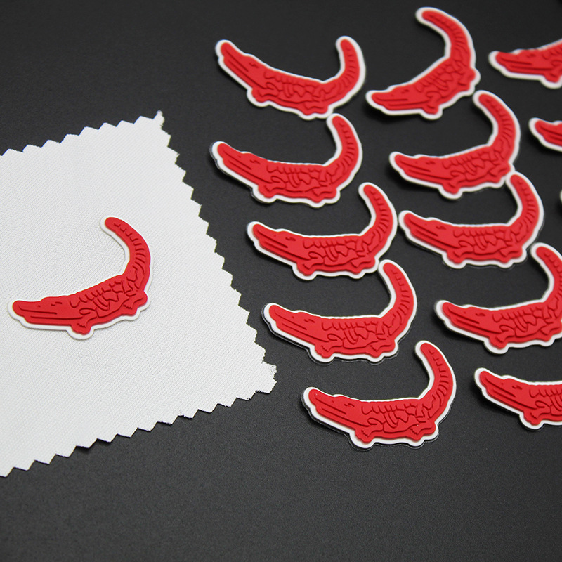 Raised Brand Logo Printing High Density 3 D Silicone Print Clothing Garment Labels 3D Logo Pvc Rubber Heat Transfers Silicone
