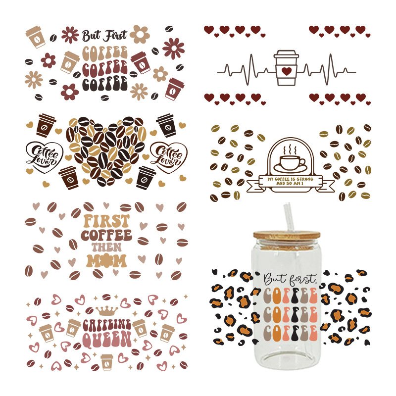 2024 Hot Sale Cute Custom Logo Uv Dtf Cup Wrap Transfers Glass Ship Transfer Printing Uv Transfer And Dtf Sticker