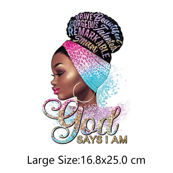 Girl Heat Transfer Sticker T-shirt Bag Printing Heat Transfer Dtf Transfers Factory Custom Design Black PET Film Custom Color