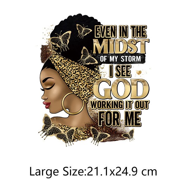 Girl Heat Transfer Sticker T-shirt Bag Printing Heat Transfer Dtf Transfers Factory Custom Design Black PET Film Custom Color