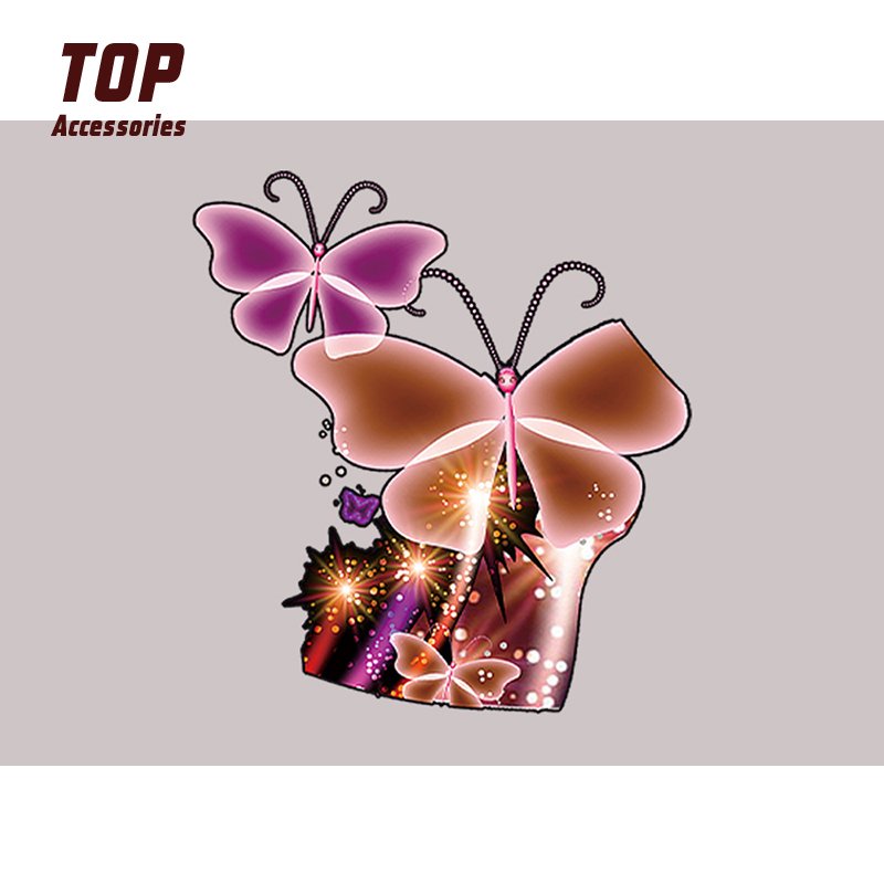 Customizable Butterfly Embroidery Patches Colorful Heat Transfer Leather Garment Labels T-Shirts Valentines Day Clothing Printed