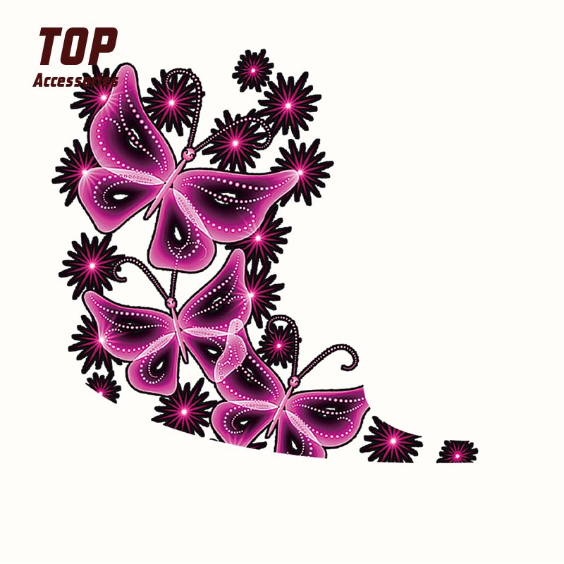 Customizable Butterfly Embroidery Patches Colorful Heat Transfer Leather Garment Labels T-Shirts Valentines Day Clothing Printed