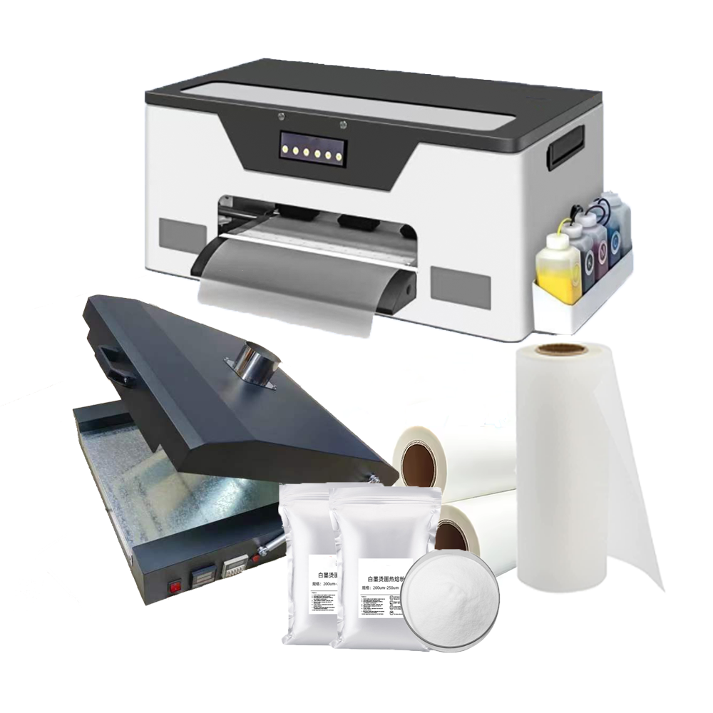 Single Print Head A3 DTF Printer XP600 30cm With Shaker and Dryer Oven For Film T-shirt Heat Transfer Printing Machine
