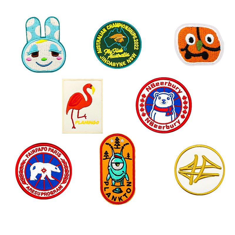 Designer Custom Chenille Embroidery Patches Sustainable Hot Transfer Print Club Logo Canvas Sequins Decoration Wholesale