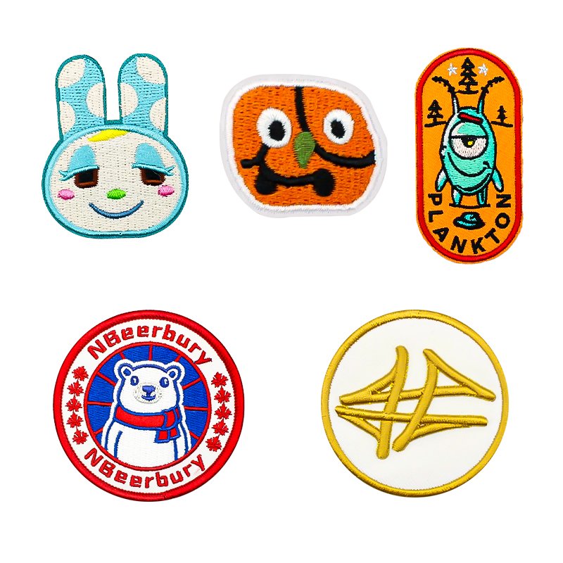 Designer Custom Chenille Embroidery Patches Sustainable Hot Transfer Print Club Logo Canvas Sequins Decoration Wholesale