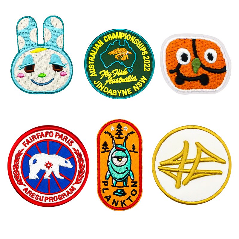 Designer Custom Chenille Embroidery Patches Sustainable Hot Transfer Print Club Logo Canvas Sequins Decoration Wholesale