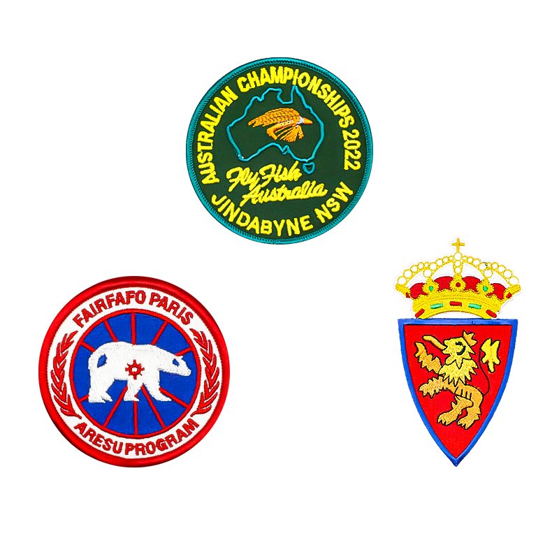 Designer Custom Chenille Embroidery Patches Sustainable Hot Transfer Print Club Logo Canvas Sequins Decoration Wholesale