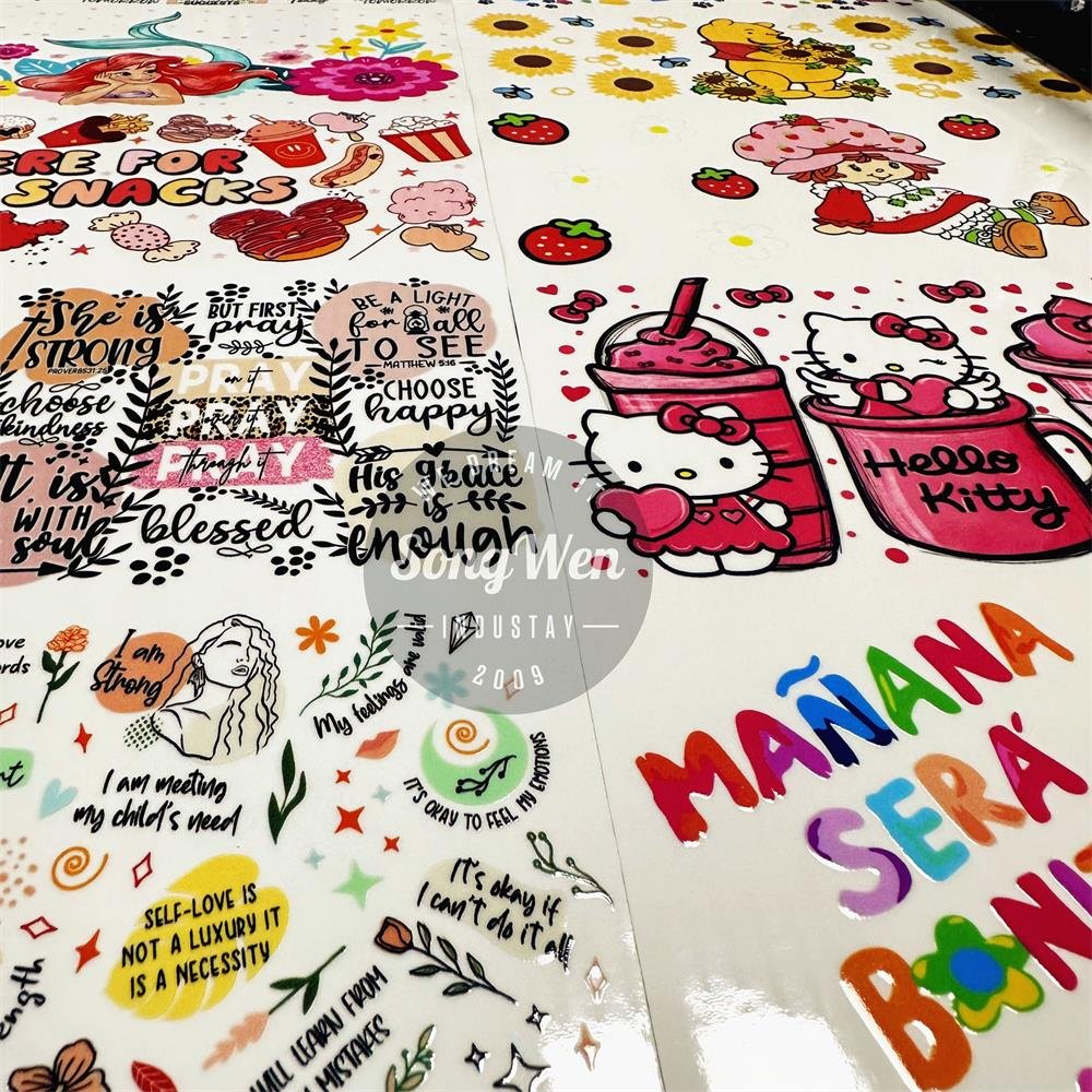 label waterproof uv dtf cup wrap transfers sticker uv dtf cup wrap transfers 16oz halloween uv dtf cup wraps transfers
