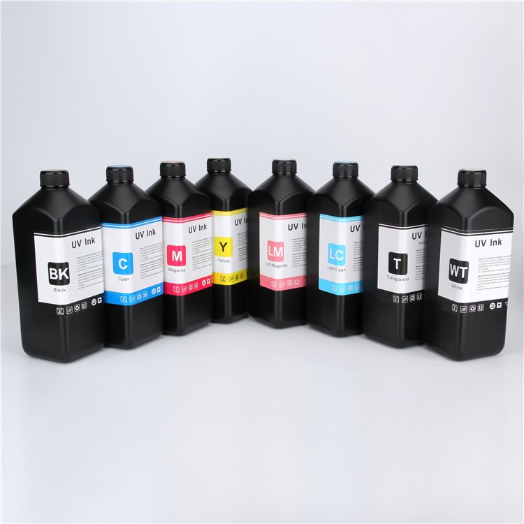 Goosam 1000ML High Temperature Scratchproof Clear Glossy UV Ink For Nazdar For Kyocera Head On Glass Digital Printing