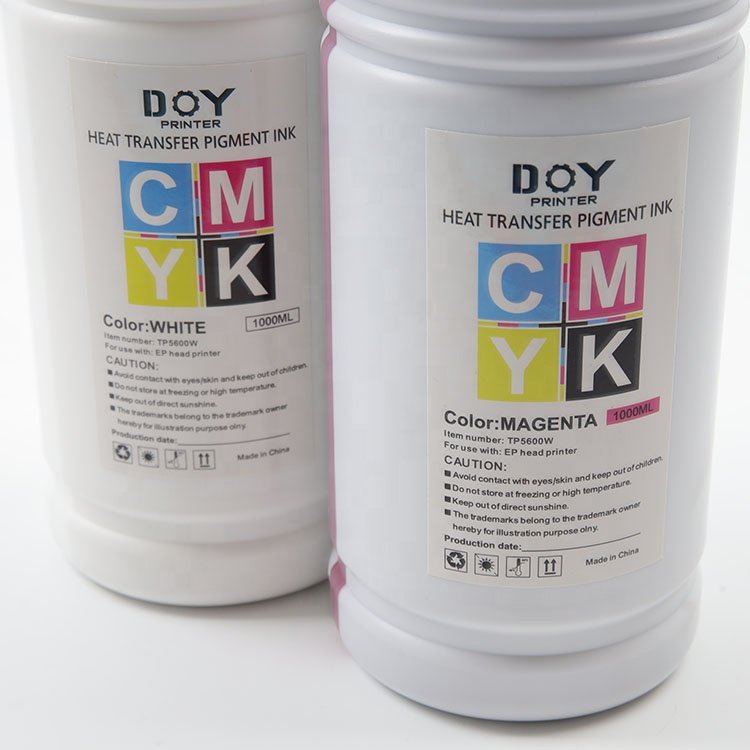 Wholesale CMYK White Color Water Based Pigment Ink for Digital Heat Transfer Printer