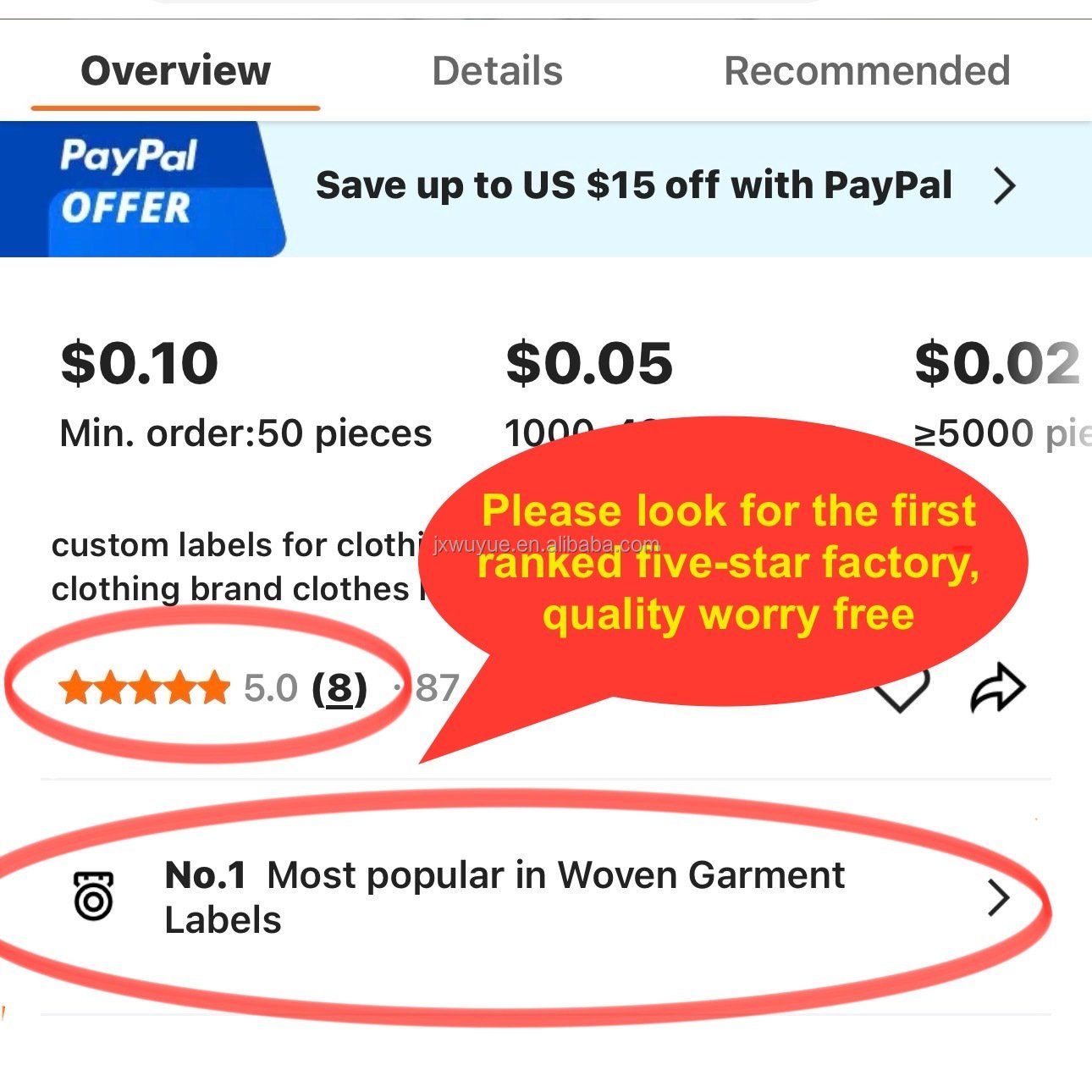 White Label Washable Clothing Neck Screen Garment Label Price Tag Clothing Label For Garments