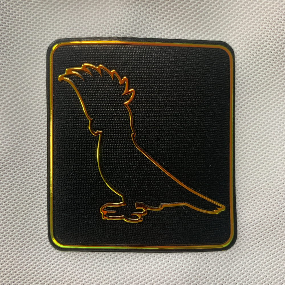 New arrival Custom 3D Iridescent Logo hologram metallic Heat Transfer Transparent Garment Patches Embossed TPU Labels for Bag