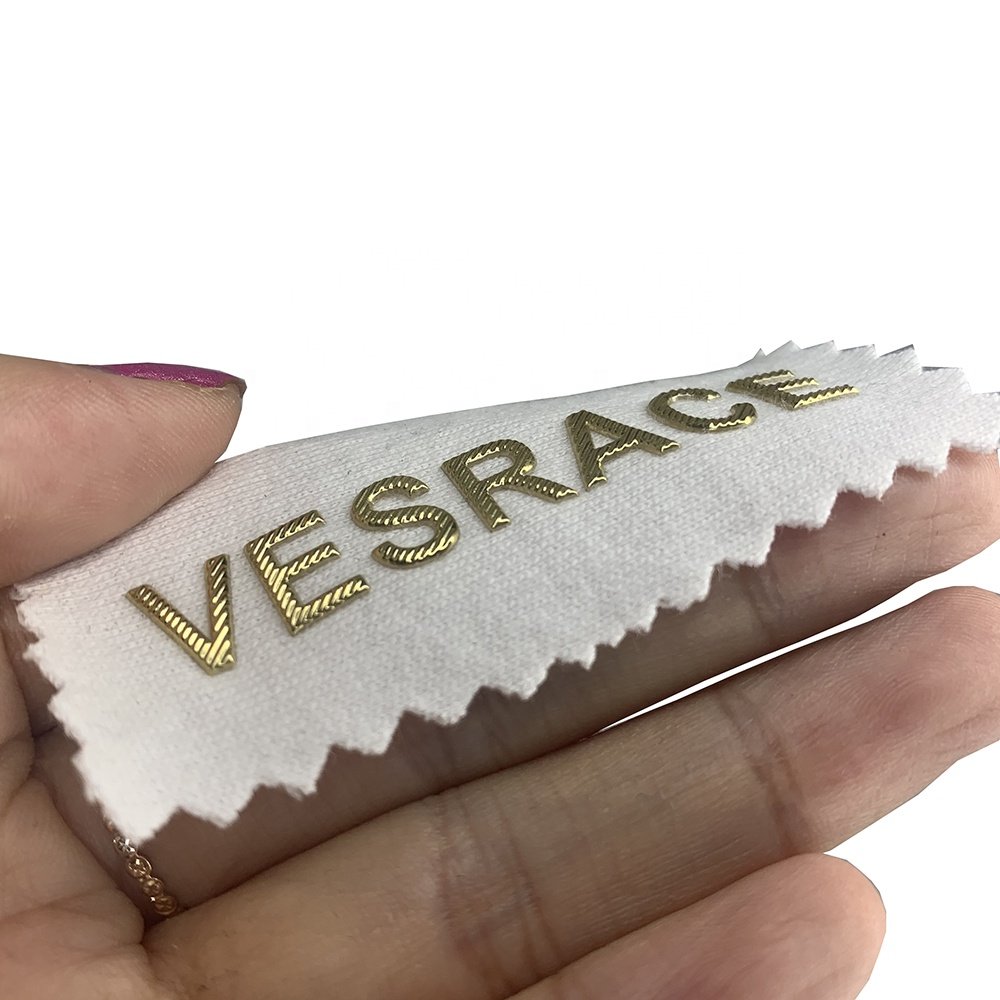 Iron On Labels Shiny Chrome Color Heat Transfer Stickers for T Shirts Customized Clothing Labels