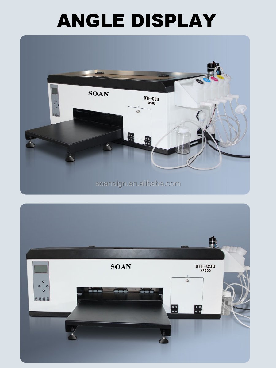 XP600 DTF Printer A3 DTF Directly to Film Printer with Curing Oven T-shirt Printing Machine A4 DTF Transfer Impressora