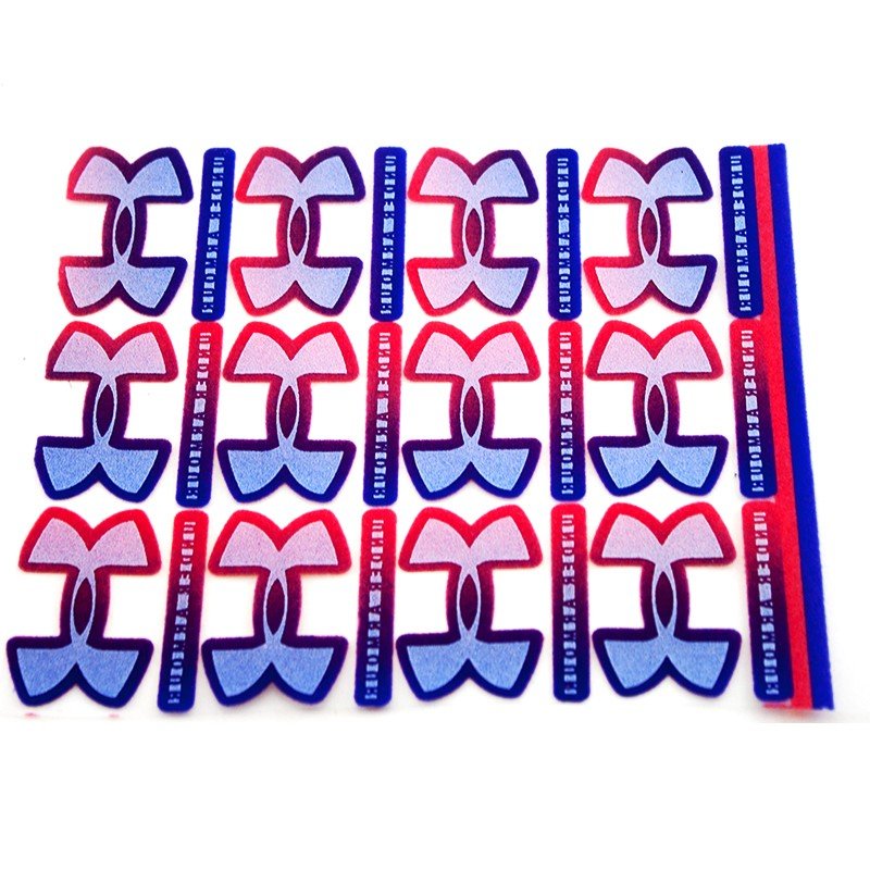 Customized Brand Logo 3D Letters Number Color Flocking DIY Heat Transfer Print Label Clothing Garments Iron On T Shirt Stickers