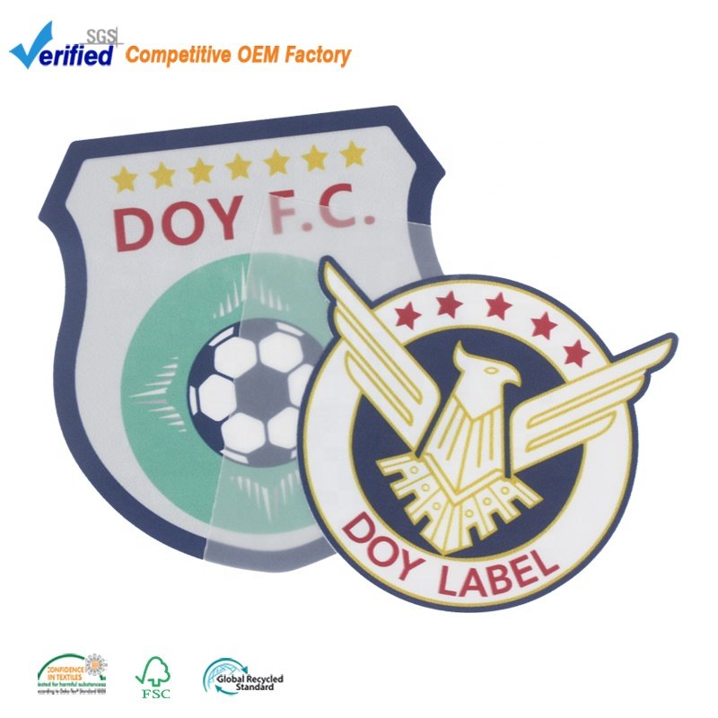 Clothing Labels Supplier Custom Printed Cartoon Logo Heat Transfer Plastisol DTF Sticker for T Shirts